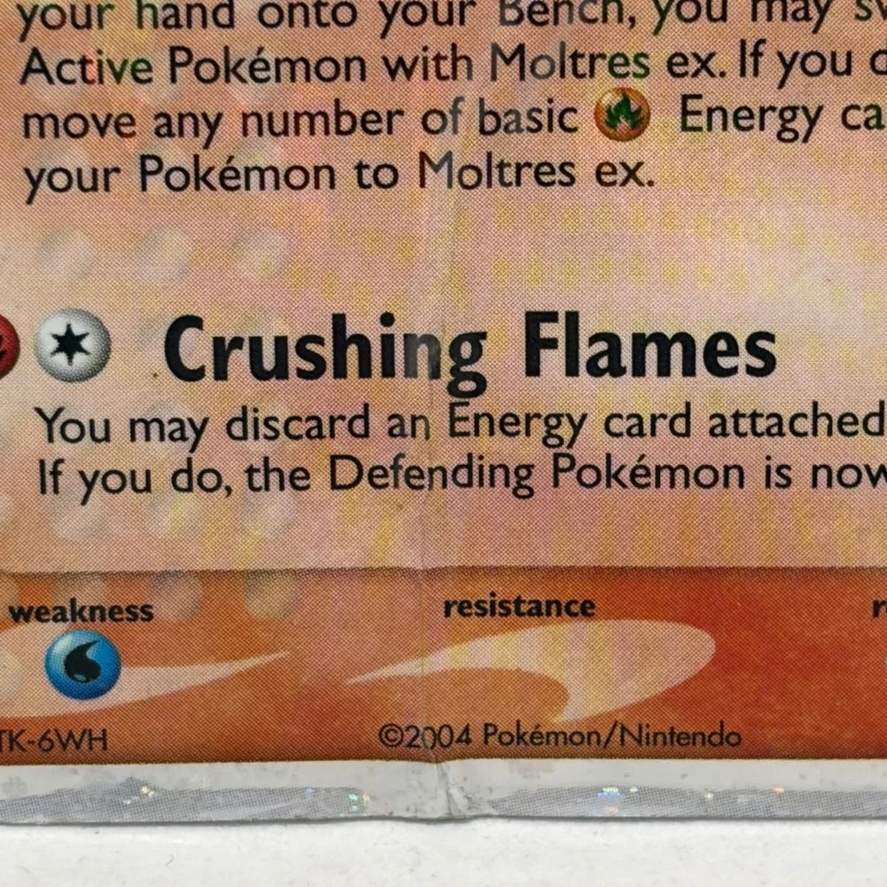 Pokemon Moltres ex 115/112 EX FireRed LeafGreen Secret Rare Holo 2004 Card